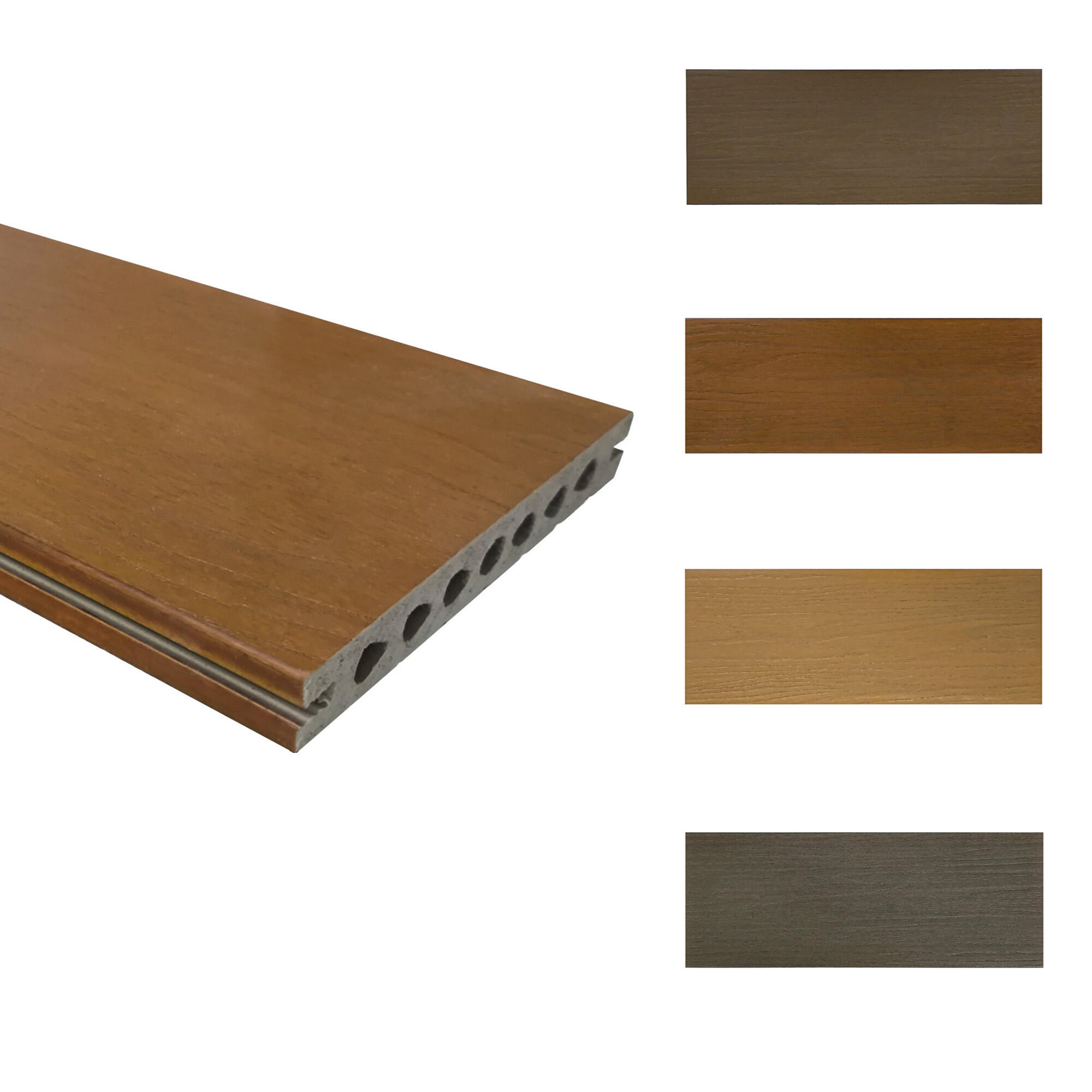  PD229M Merbau color exterior use abrasion resistance steady vinyl plastic composite decking             