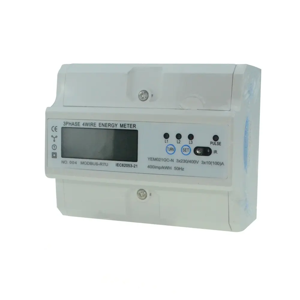 Smart Home Use 3 Phase 4 Wire Din Rail Electric Energy Meter with RS485