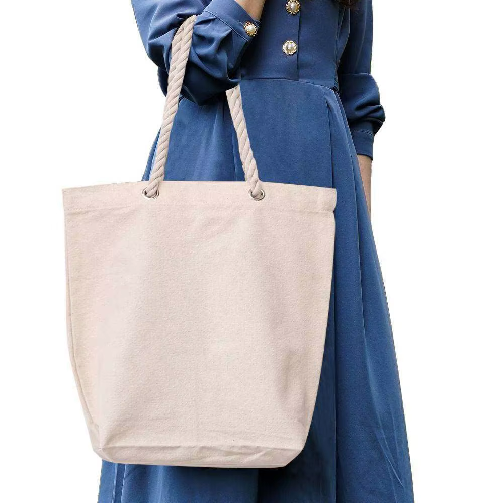 2025 Women's Printed Large-capacity Canvas Shoulder Bag Zipper Closure Cross-border Handbag and Shopping Tote Bag