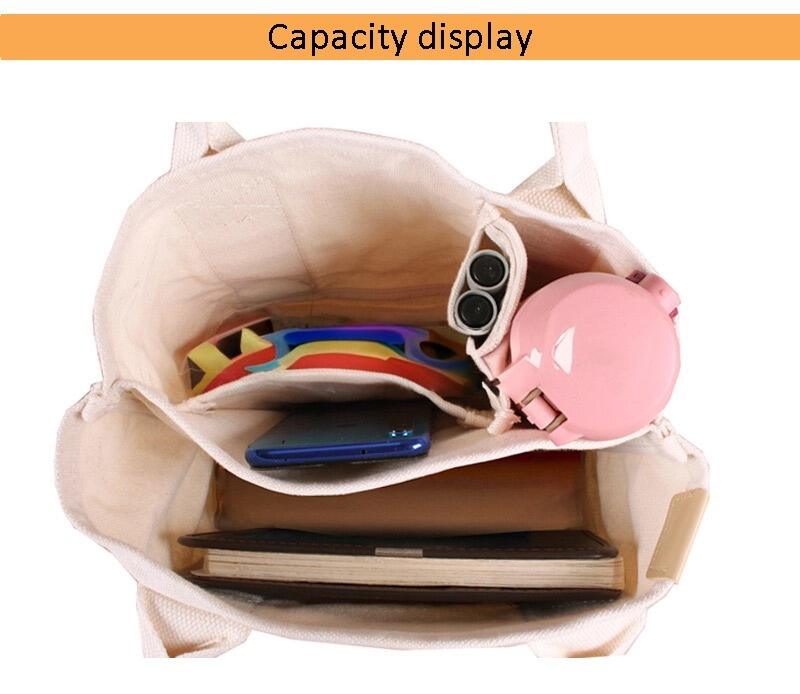 High Quality Orderly Sewing Thick Cotton 12OZ Lunchbox Recycle Eco Bag Custom Logo Cotton Canvas Tote Bag details