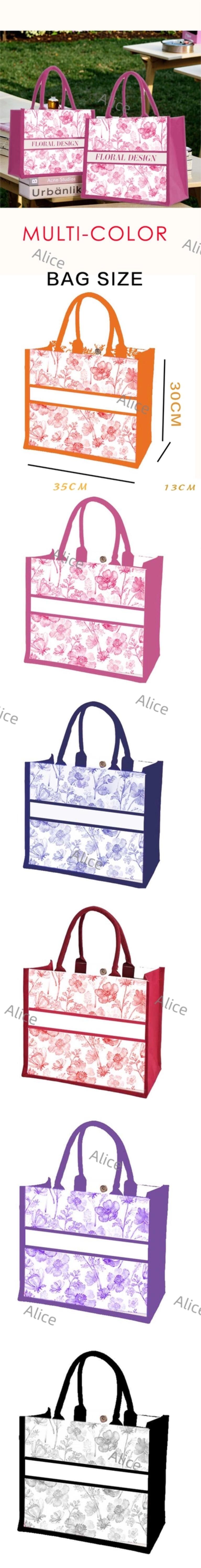 Factory Reusable Wholesale Accompaniment Bags Vintage Floral Concealed Buckle Gift Custom Canvas Tote Bags details