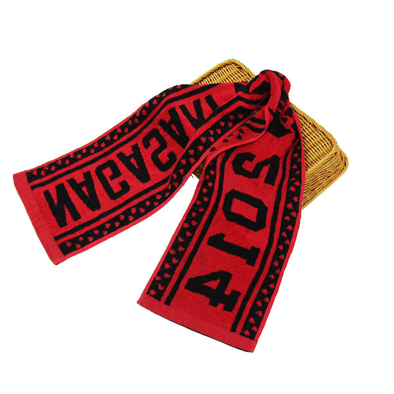 Custom logo jacquard sports sweat towel 