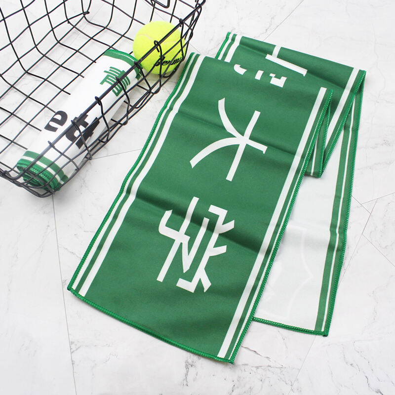 Personalized custom microfiber suede double-sided printed sports towel with logo