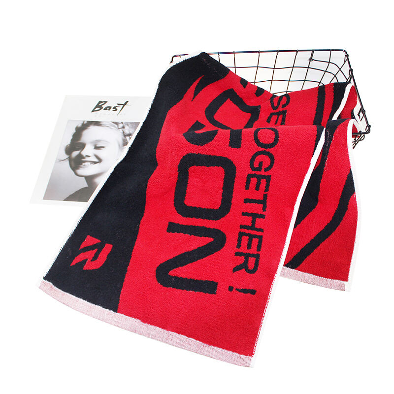 Custom designs cotton jacquard rally gym towel