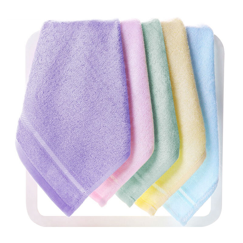 Custom bamboo fibre small square face towel home hand towel