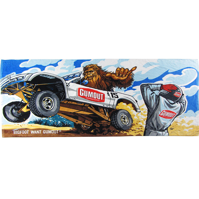 Reactive printed cotton beach towel