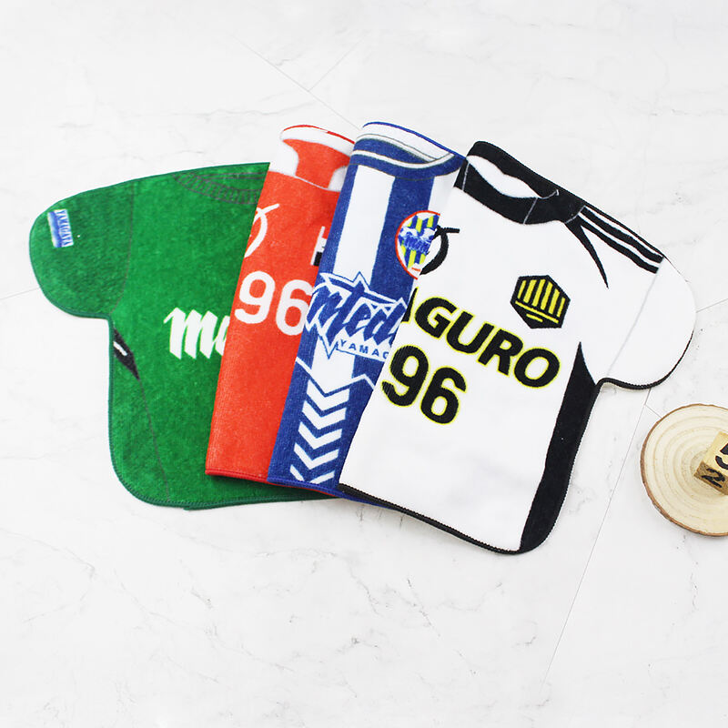 personalized custom jersey shape small hand towel