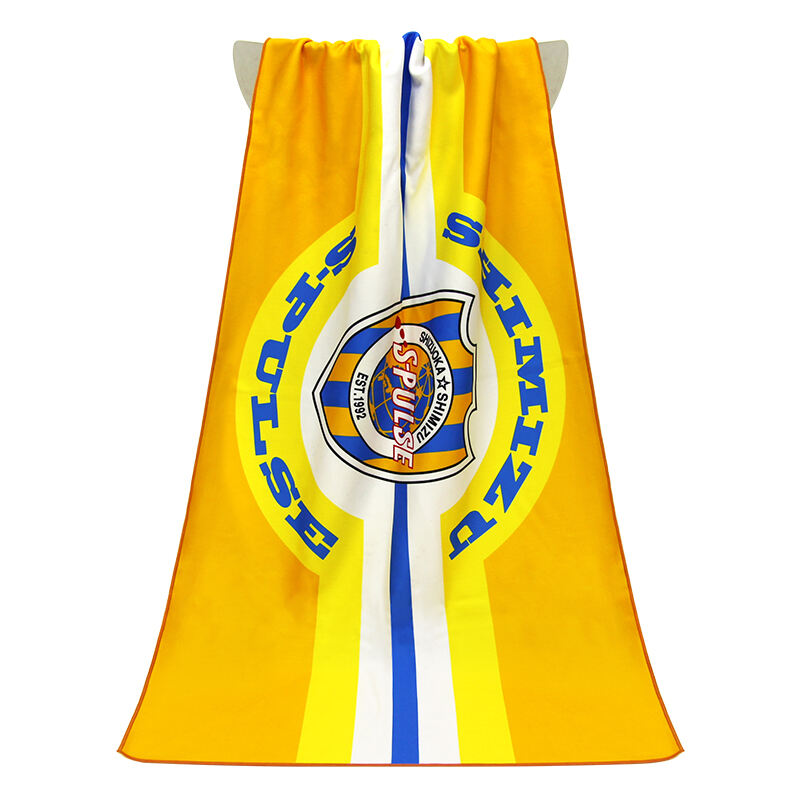 Custom OEM printed coral fleece beach towel with logo