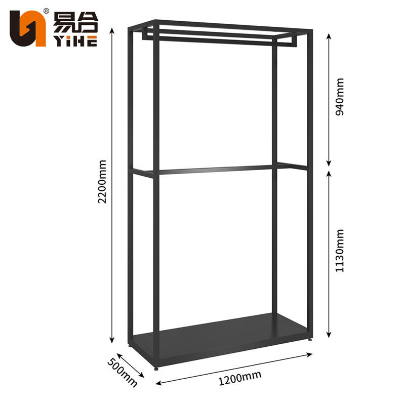 Customized Metal Vertical Garment Display Rack - YH-MJ-01 H2200
