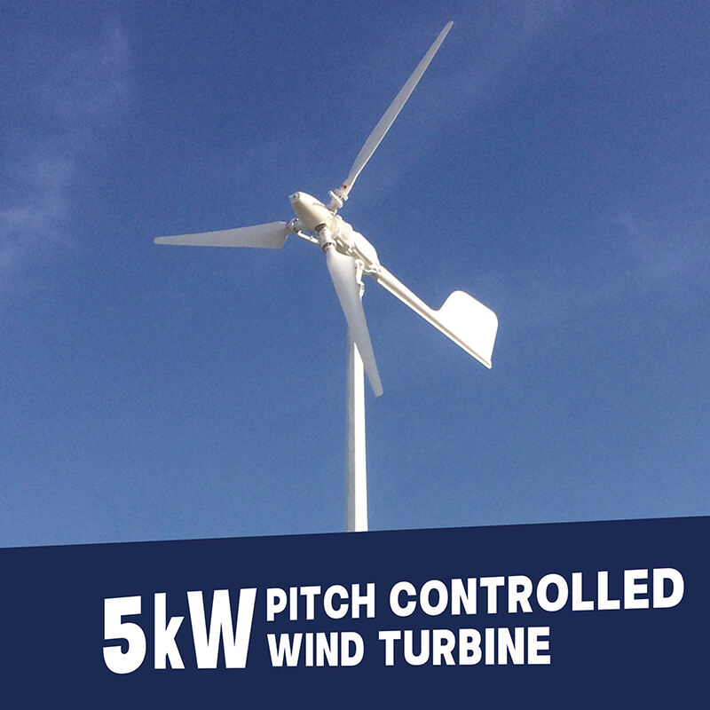 Horizontal Axis Pitch Control 5Kw Small Wind Mill Turbine