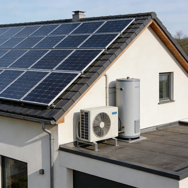 Солнечный тепловой насос мощностью 5,4 кВт с фотоэлектротермальными панелями и 6-полюсным тепловым насосом на 200 л