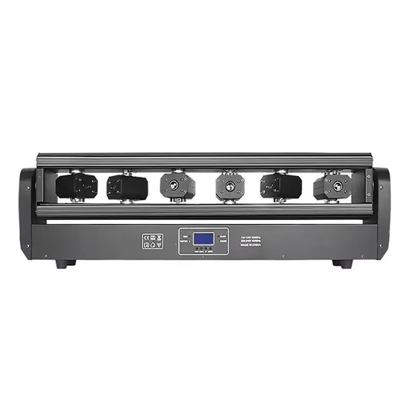 Topverkoop Koop RGB Bewegende Stralenlaser LED DMX RGB Dj Stralenbalk 6 Ogen Nachtclub Podium Huwelijk Rood Groene Laserlicht