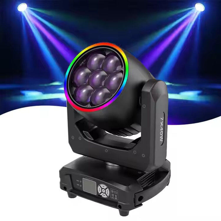 AOPU 7*40W Luces de cabeza móvil Bee Eye Mini con luz auxiliar