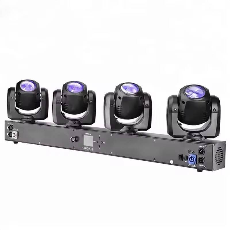 DMX Controller 4*32W RGBW 4In1 LED Mini SKY Moving Head Beam Light for Club Ballroom Warm White Aluminum Lamp Body