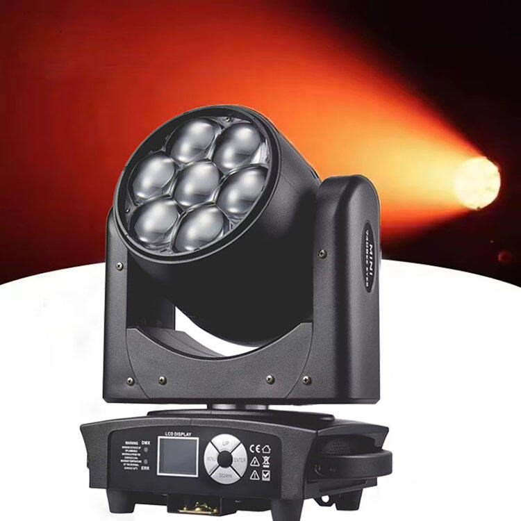 AOPU AOPU RGBW 7x40w Mini Bee Eye Moving Head Lights Disco LED Moving Head Wash Zoom Beam DJ Stage Lights