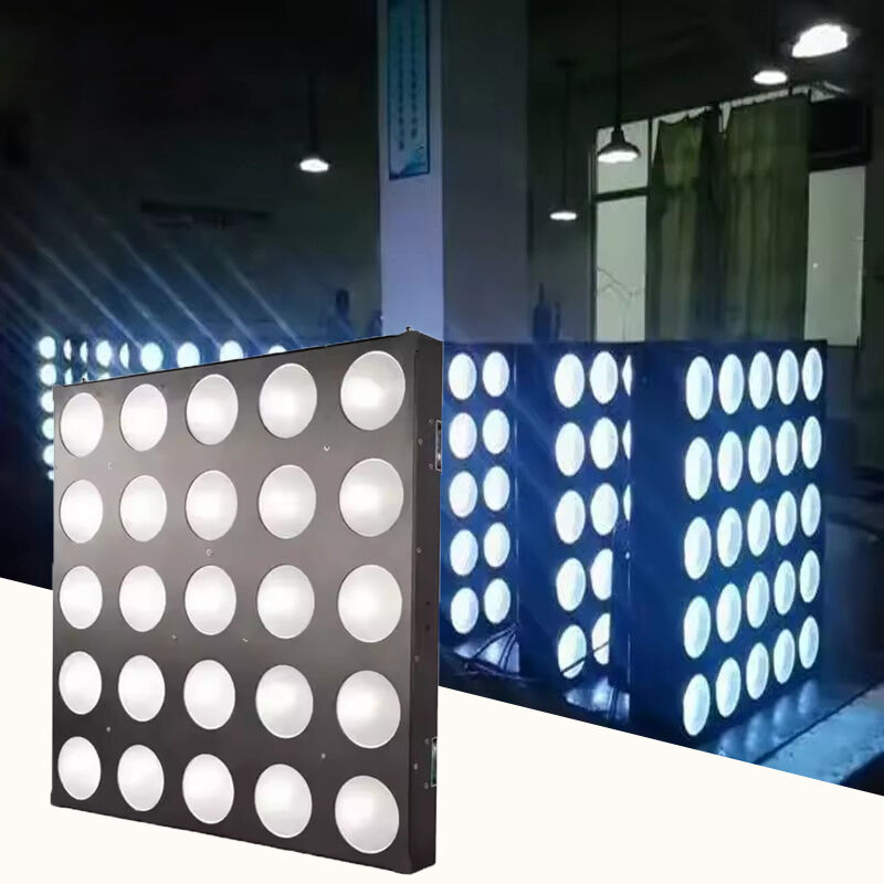 Blinder Matrix LED RGB 3-in-1 Profesional 25x9W, Lampu Matrix 5x5 dengan Efek Beam, Kontrol DMX, Warna Putih Hangat untuk Hotel