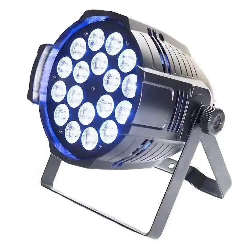 เอโอพู นิว อาร์ริเวิล 18 *15W RGBWA 5 In1 อินดอร์ LED Par Light DMX สำหรับอุปกรณ์ DJ งานแต่งงาน