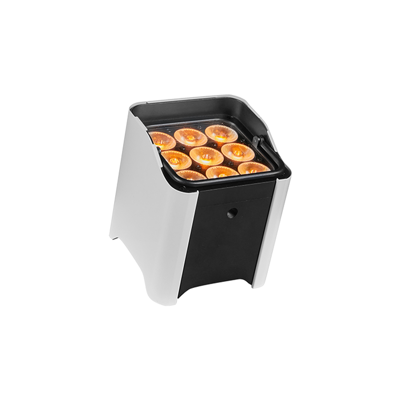 AOPU – Vente en gros de 9 projecteurs LED sans fil à batterie, 12 W chacun, 6 en 1, pour éclairage extérieur