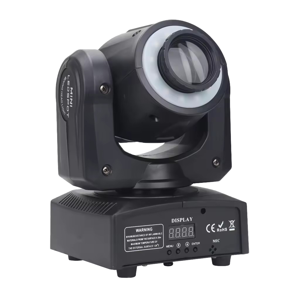 Lampu Panggung Disko Pesta Dj 30W Proyektor Gobo 30W Spot LED Mini Musik Moving Head Manual Dengan Strip Lampu