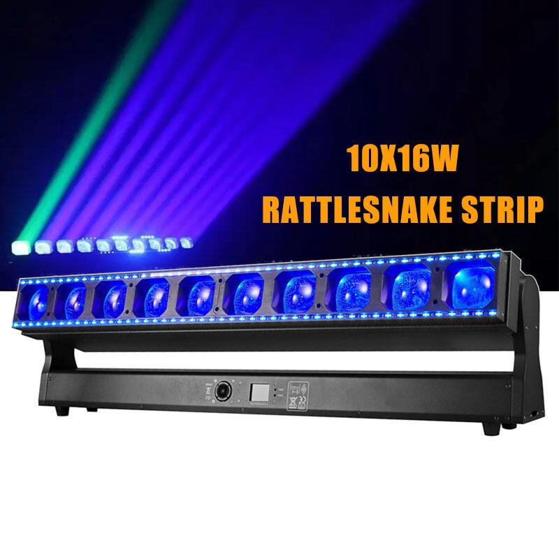 10x60W RGBW LED Rattlesnake Strip Lights Beam Wash Matrix Light Pixel LED Moving Head Light for DJ Bar Disco