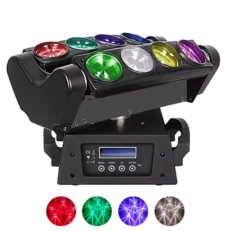8 Eyes Rgbw 4in1 Led Moving Beam Spider Stage Light for Disco Dj Dmx Light