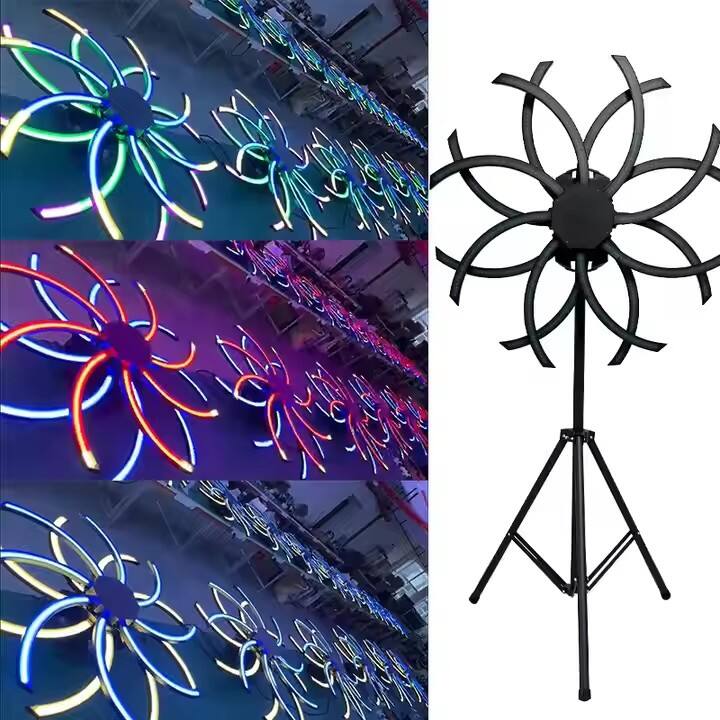 AOPU LED vėjo malūno šviesos, 180 W, 576 × 0,3 W LED 5050 RGB 3 į 1 lemputės rutuliukai, naktinio klubo matricos šviesa, DJ matricos LED šviesa barui ir diskotekai