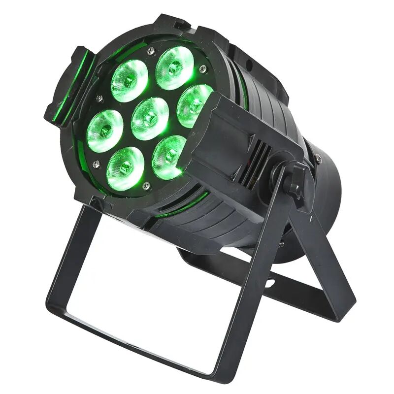 AOPU ชุดโคมไฟ LED Par 10W กันน้ำ 7 ดวง 4In1 โคมไฟเวที RGBW Par Can สำหรับงานแต่งงาน DJ Disco