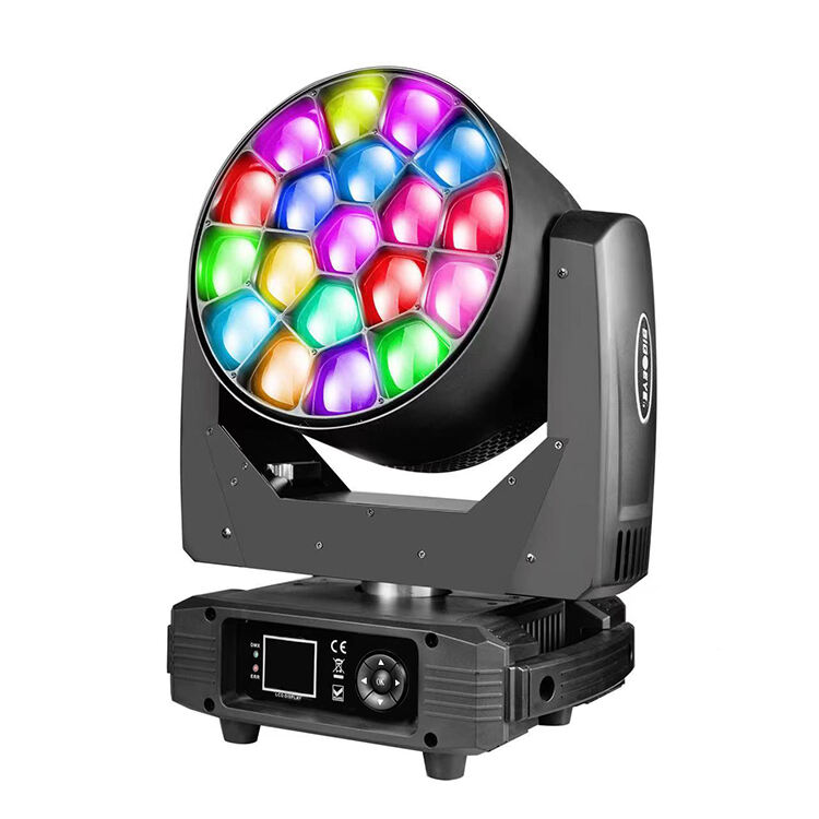 AOPU 19*15W 4En1 Bee Eye Beam Luz de cabeza móvil LED RGBW para iluminación de escenario