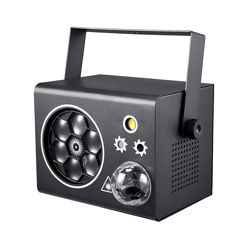 Efecte multiple de scenă cu lumină laser mini 4 în 1 cu efect stroboscopic și proiector de modele tip glob magic pentru petrecere familială