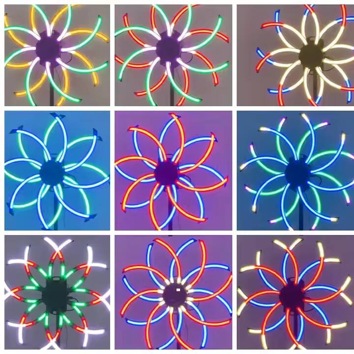 AOPU LED vėjo malūno šviesos, 180 W, 576 × 0,3 W LED 5050 RGB 3 į 1 lemputės rutuliukai, naktinio klubo matricos šviesa, DJ matricos LED šviesa barui ir diskotekai