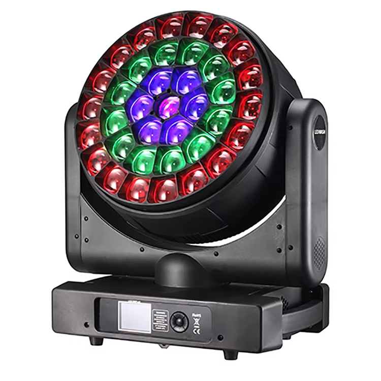 AOPU 37Pcs 40W RGBW Bee Eye Beam Moving Head Light LED Wash Moving Head Stage Light 