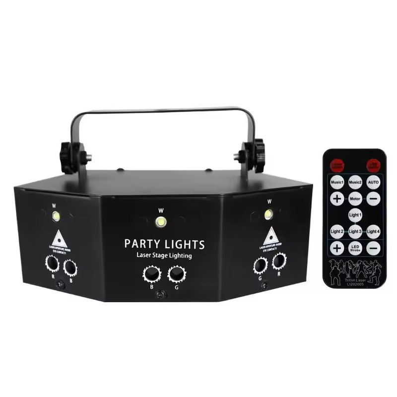 Echipament DJ, proiectoare scenă cu 9 capete mobile, lumină laser pentru discoteci și cluburi de noapte