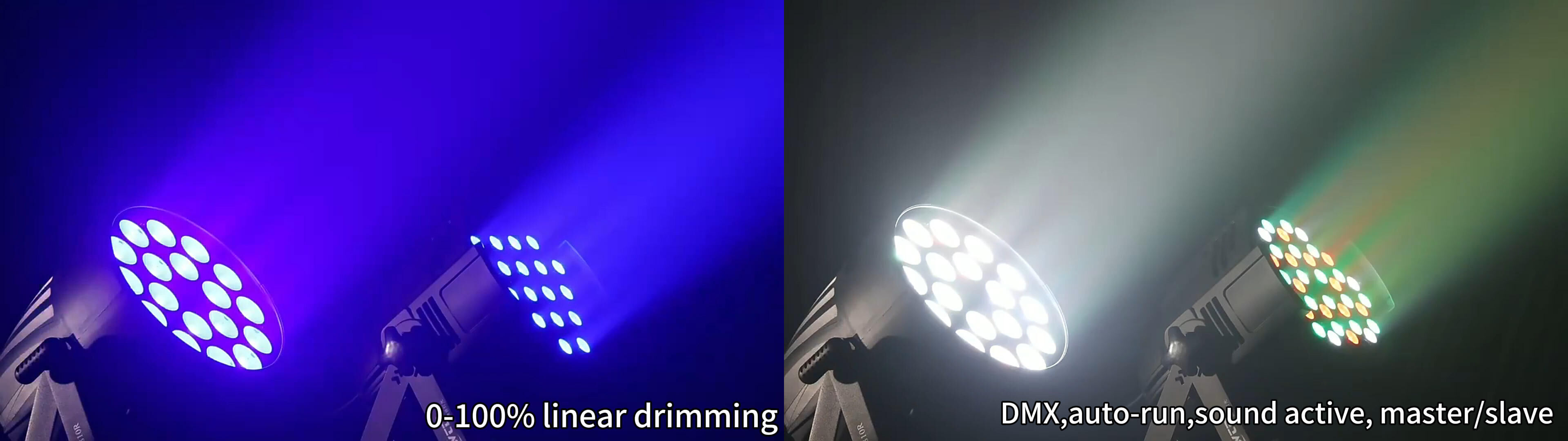 18pcs18w led par can light with variable rgbwuv 6in1 for theme park dj bar stage-1