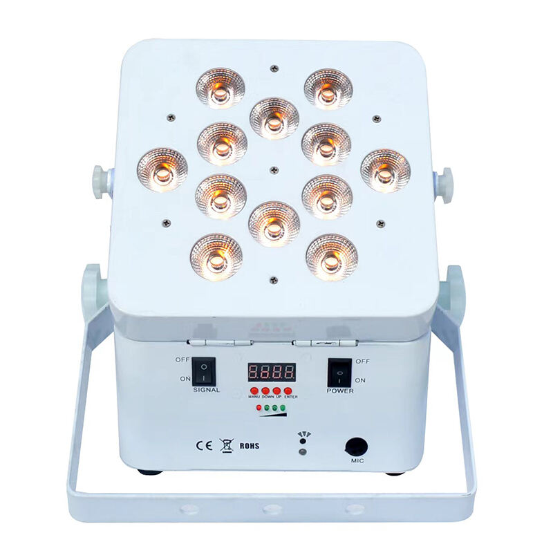 AOPU 6en1RGBW+UV 180W Projecteur LED sans fil avec batterie pour mariage et fête avec capacité de batterie extra large