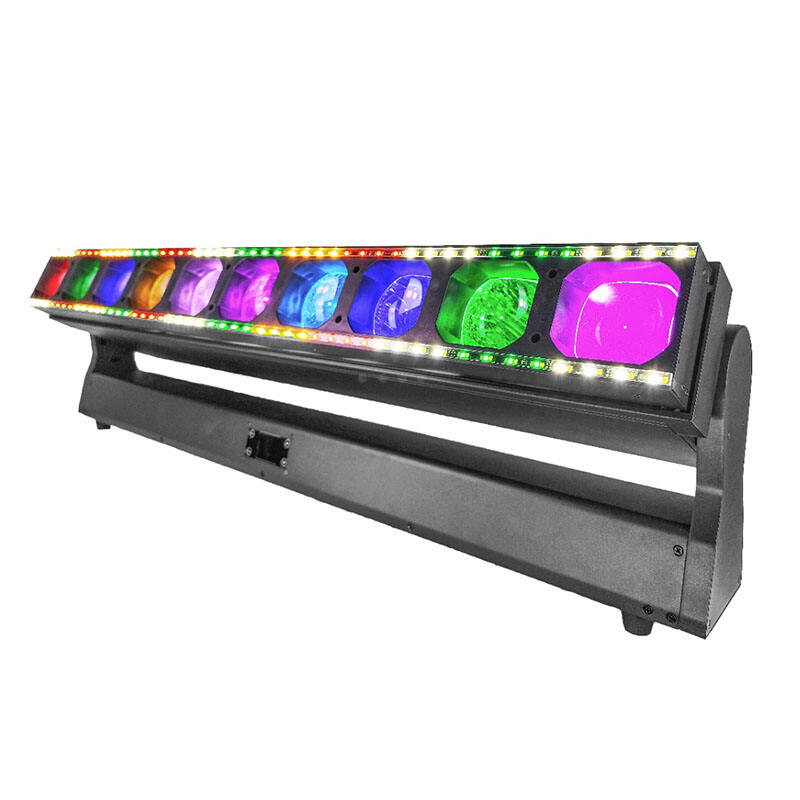 10*60W RGBW 4-in-1 LED Pixel Zoom Stroboskop Leiste Moving Head Licht