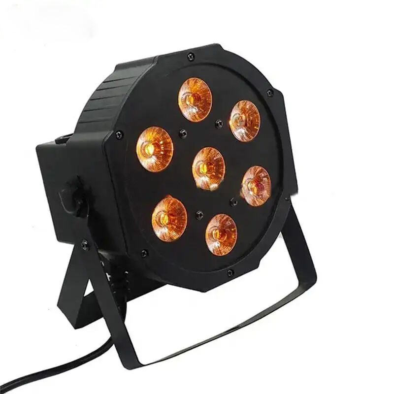 โคมไฟเวที DJ Disco Wash 7x4W RGBW Dmx 4IN1 QUAD LED Flat Slim Par 64 ดวง สำหรับไนท์คลับ