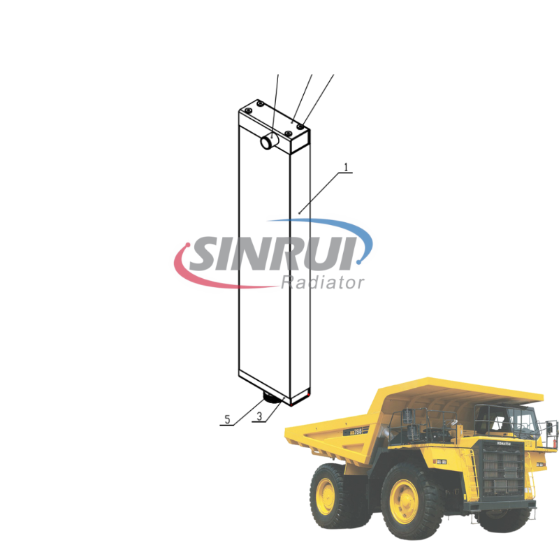 OEM Mining Aluminum Radiator 561-03-81652 Suit For Komatsu HD785-7