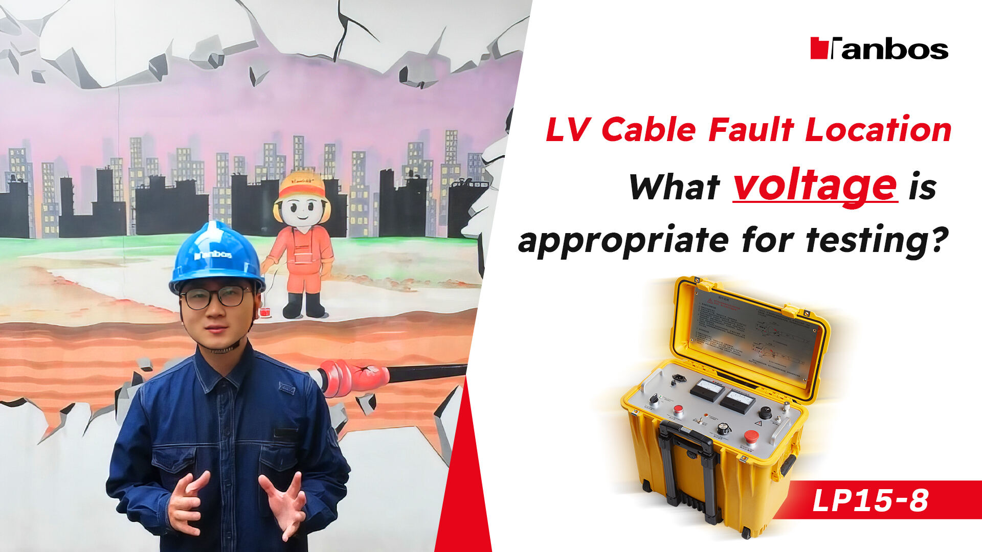 LV cable fault location :What voltage is appropriate for testing?