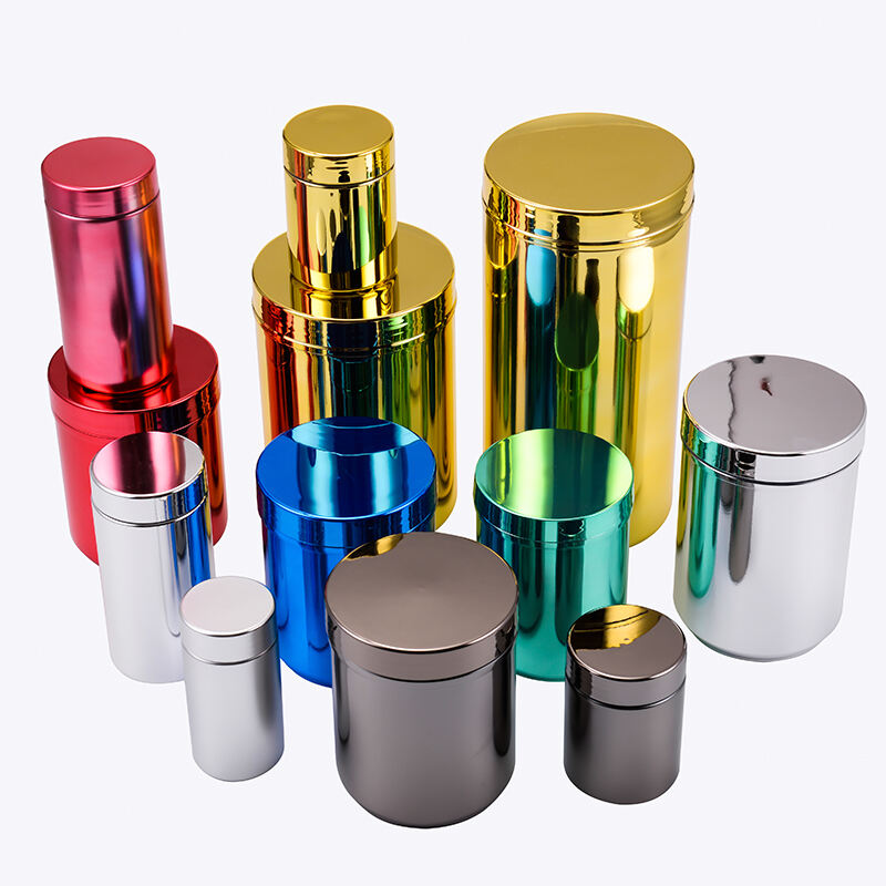 Customized Chromed Bottle 60 90 120 Tablets Gummy Jars