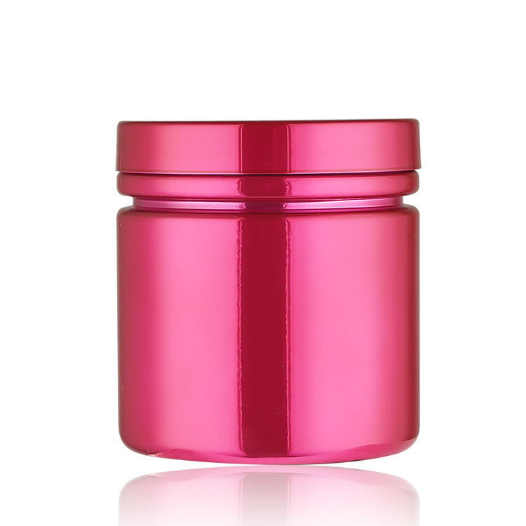 Custom Rose Metal Plastic Container for 120 Tablets Gummies