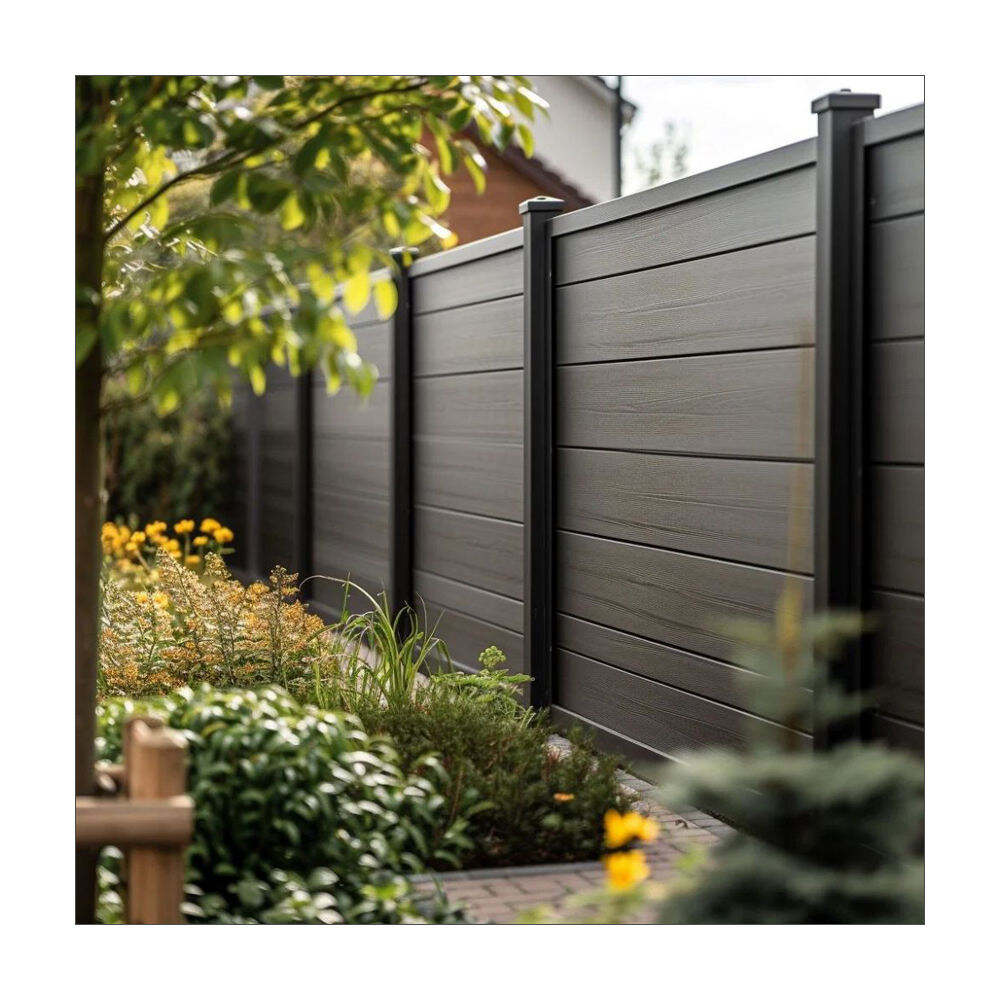 Slat Wall Fence丨WPC Fence Panels丨Dark Grey