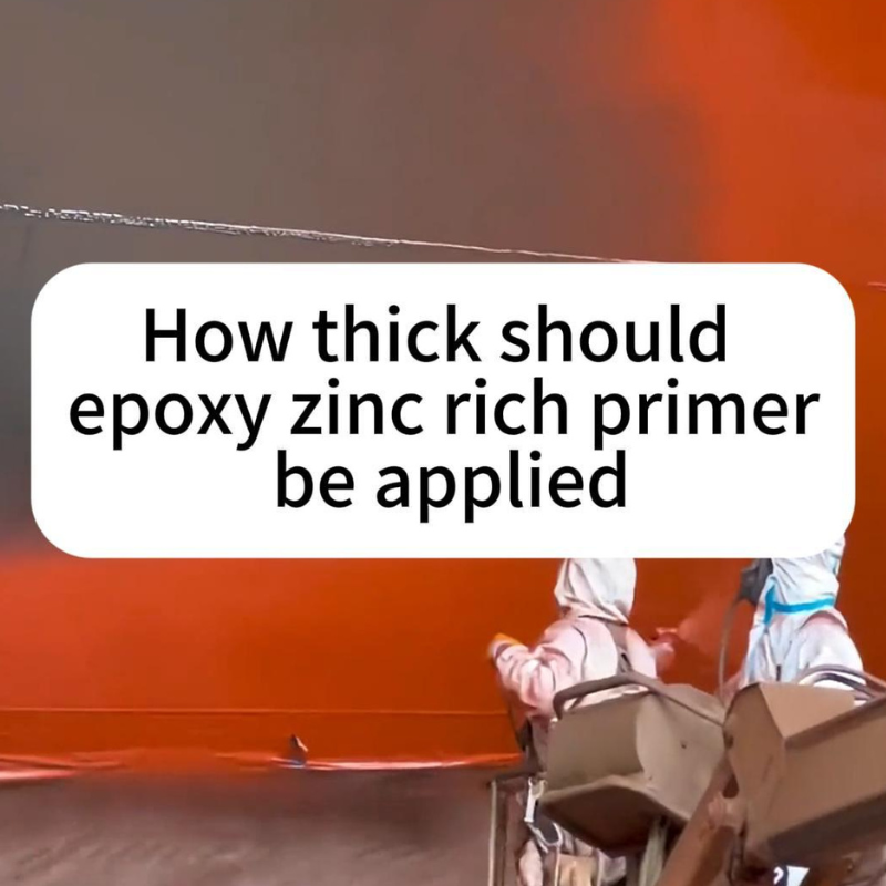 How thick should epoxy zinc rich primer be applied.