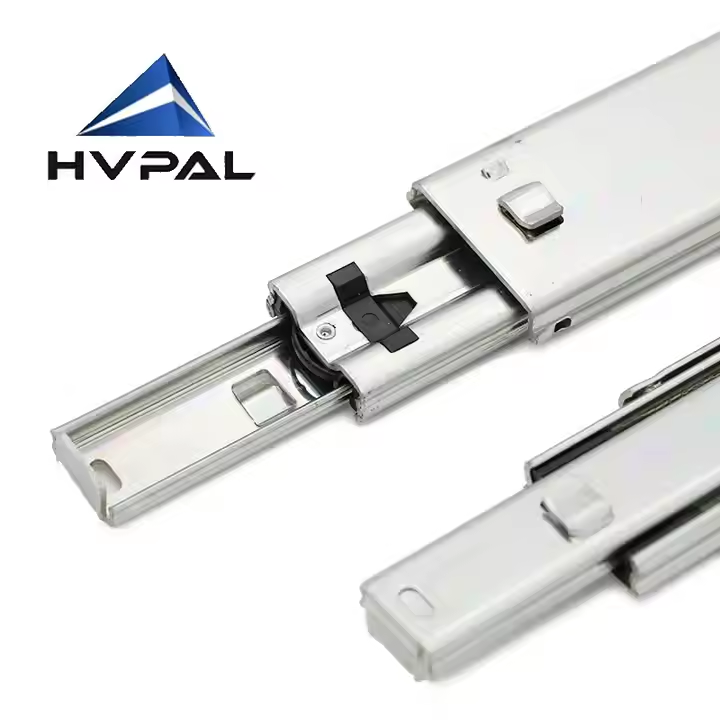 HVPAL Fulde Kugleledetræk Slides Med Klik-Mount Installation 12-30 Tommer 115kg Høj Belastning 2.0mm Ståltykkelse Værktøjfri Installation