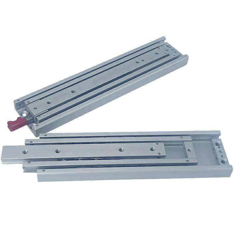 HVPAL Industrial Aluminum Telescopic Slides 500kg Capacity, 12-60 Inches CNC Machined Rails for Heavy Equipment