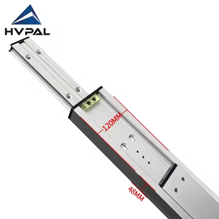HVPAL Industrial 3-Stage Full Extension Slide Rail | 120mm Wide Heavy Duty Runner | 1000kg Load & Corrosion Resistant