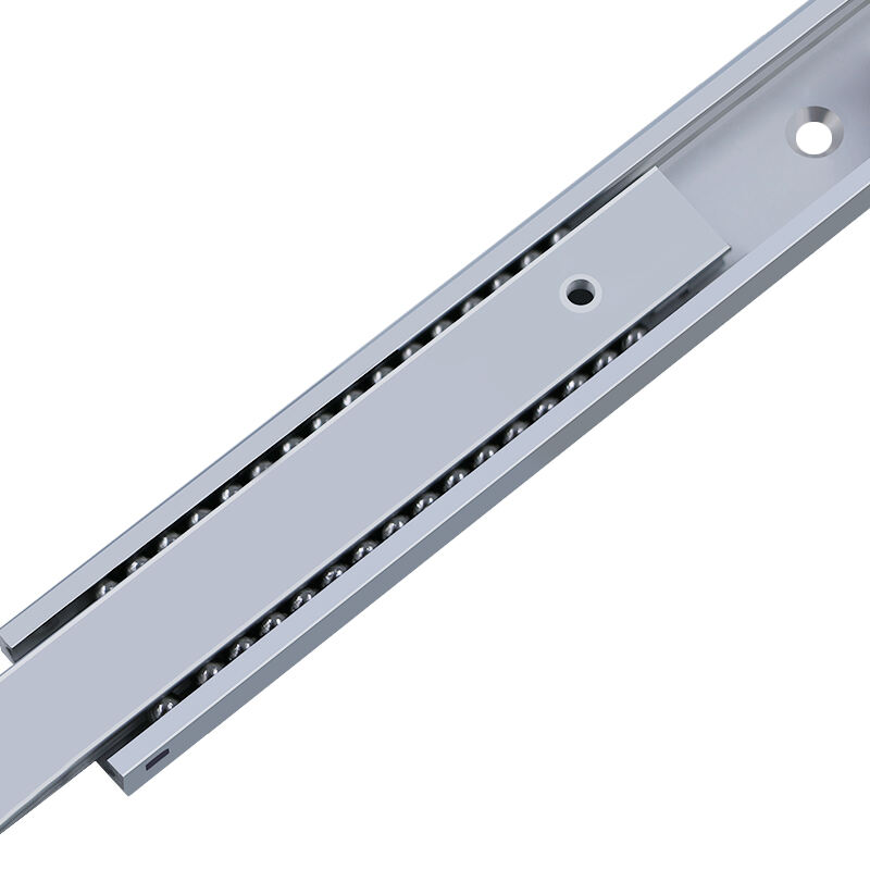 HVPAL Industrial Grade 2-Stage Telescopic Drawer Slides 45KG Heavy Duty Sliding Rails for Tool Chest/Wardrobe/Cabinet