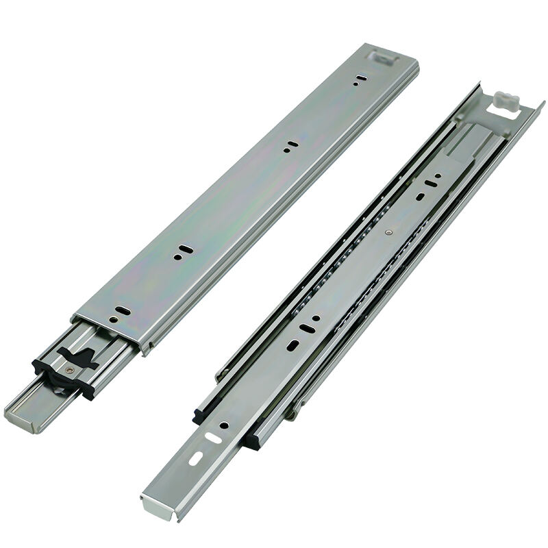 Heavy Duty 3-Section Ball Bearing Slide Rail 10-29 Inch, 58kg Load Capacity, Cold Rolled Steel, Insertion Type Drawer Runner for Furniture/Cabinet