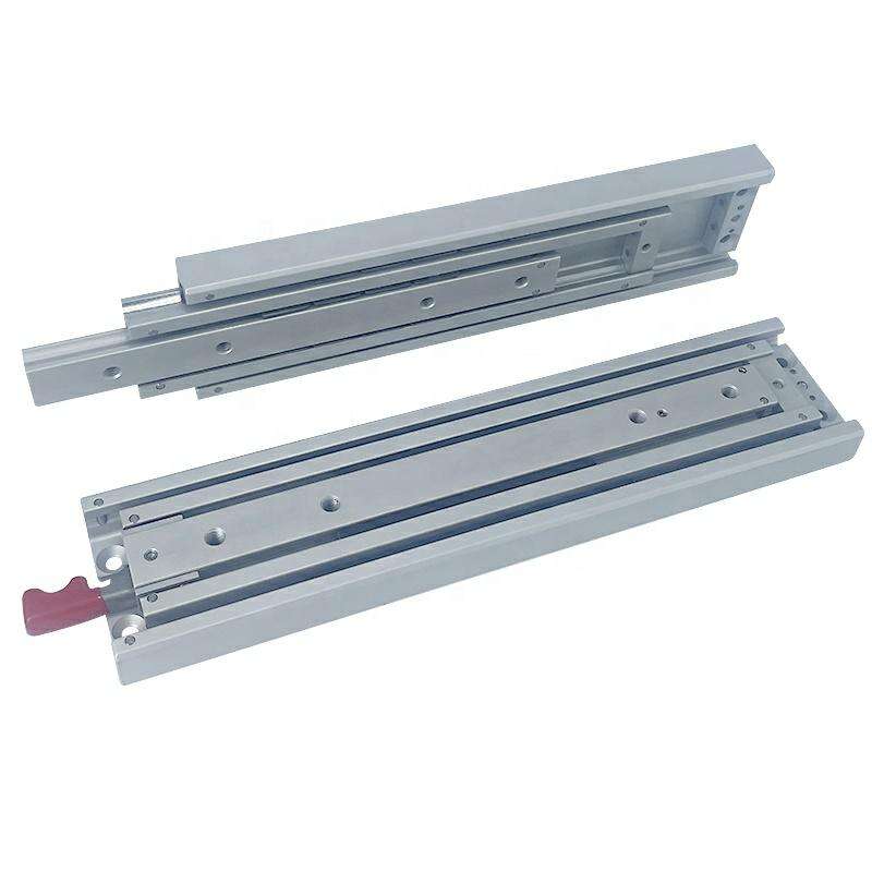 HVPAL 80 MM Width Heavy Duty Aluminum Drawer Slides 500kg Load, Industrial Telescopic Rails for Cabinets/Machinery/Workbench