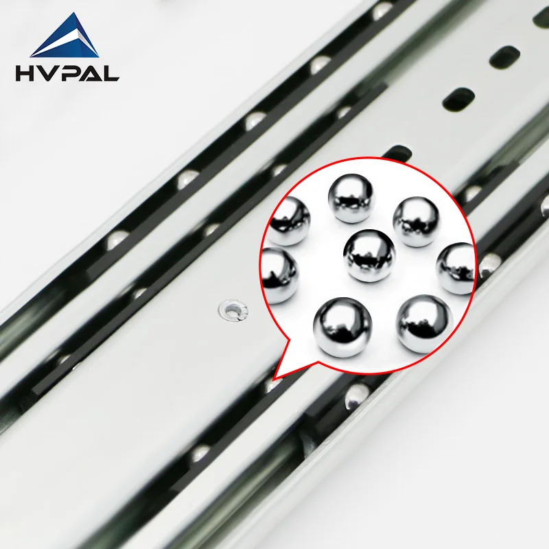  Hot Sell Heavy-Duty Ball Bearing Slide, 227kg Capacity, Cold-Rolled Steel, Blue-White Zinc, for Vehicle Toolboxes/Shelving