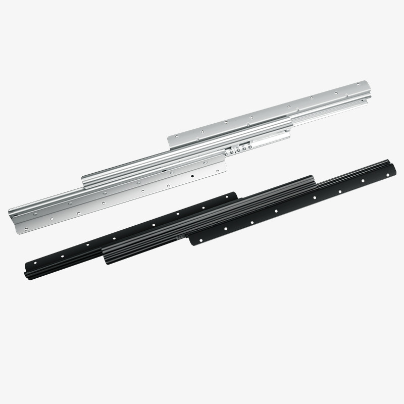 HVPAL 16/24/32/40 Inch Under Stair Storage Drawer Slides 3-Section - Heavy Duty Bottom Mounted Rail 120kg Bearing Capacity